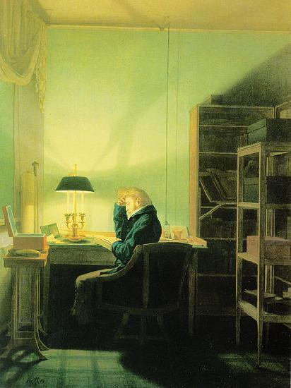Georg Friedrich Kersting Lesender Mann beim Lampenlicht Germany oil painting art